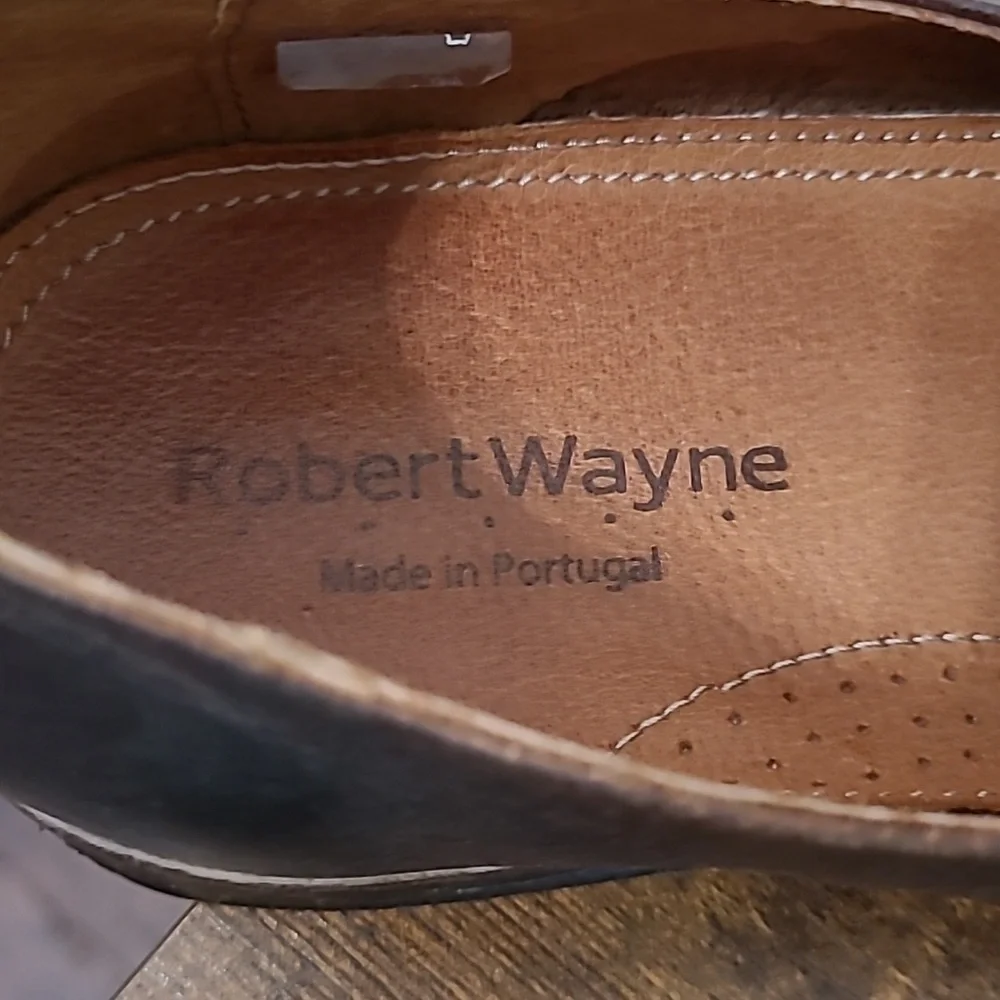Robert Wayne Dark Brown Distressed Leather SHAWN Loafers size 12D